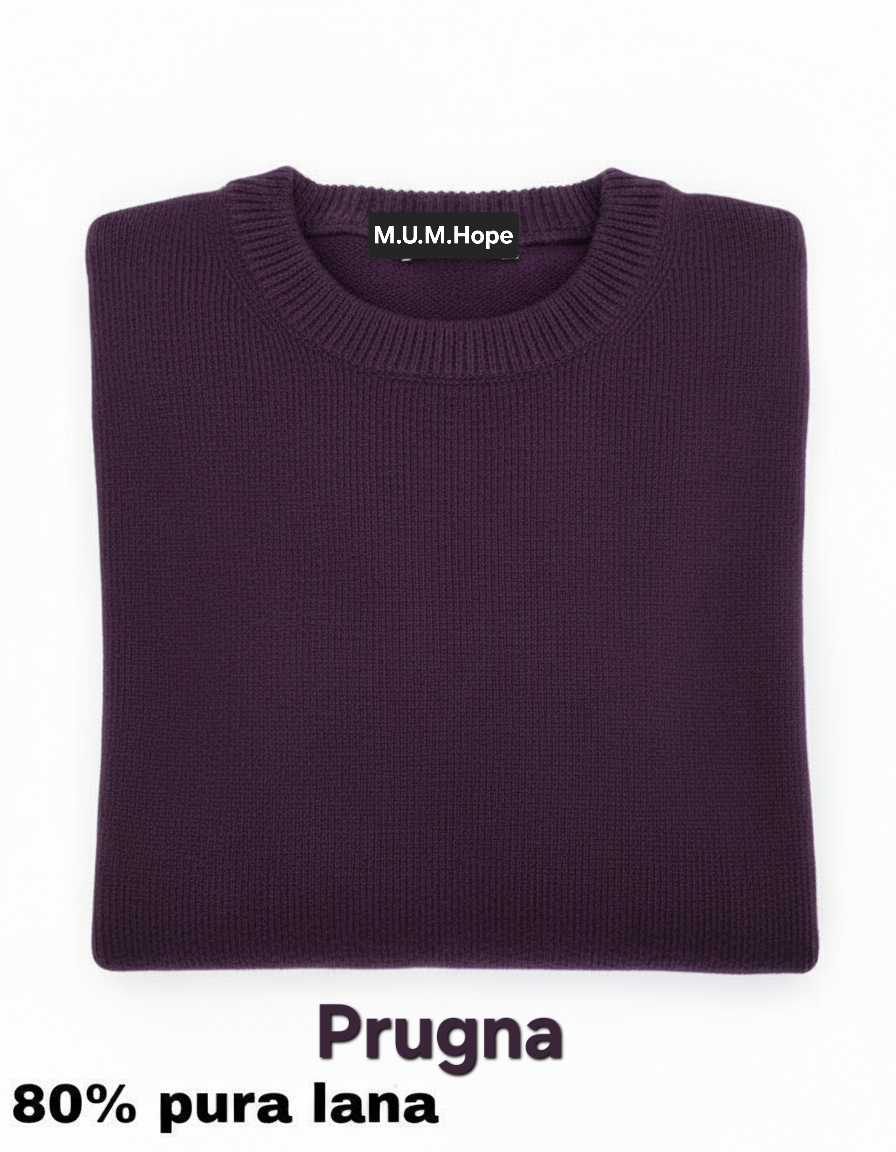 Maglione Girocollo Pura Lana LAMBSWOOL