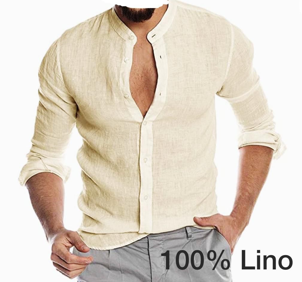 Camicia lino Collo koreana