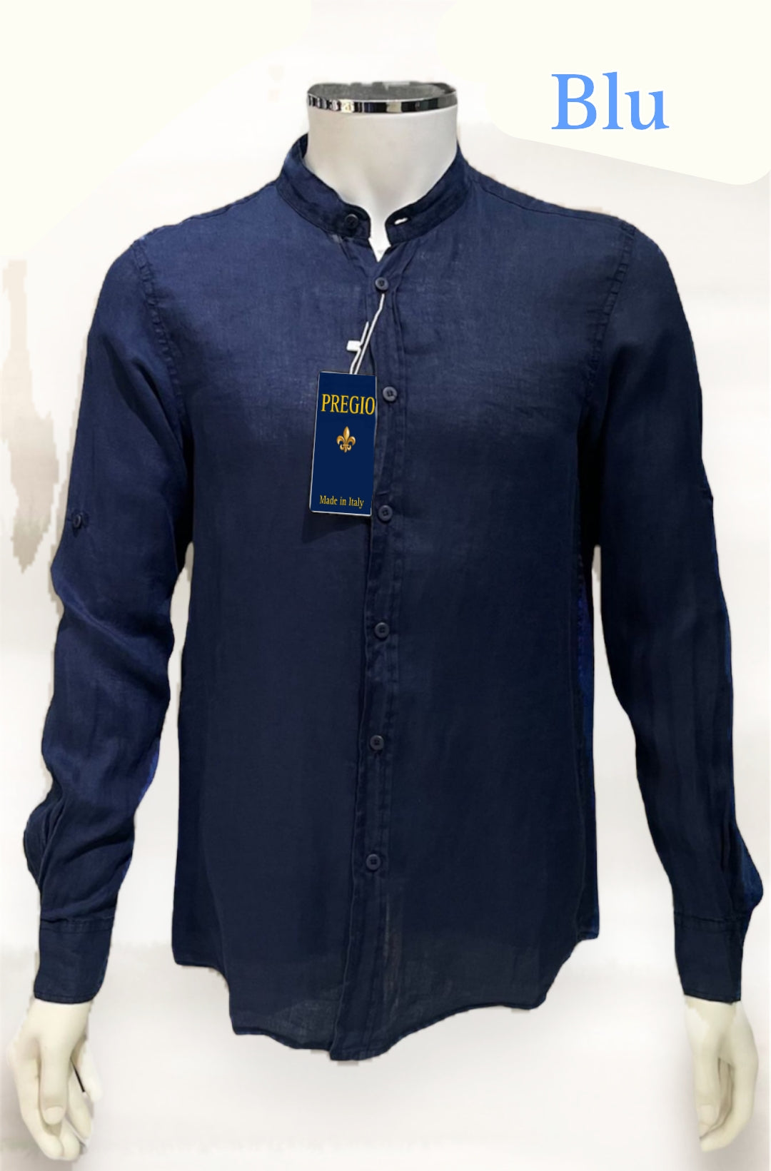 Camicia lino Collo koreana