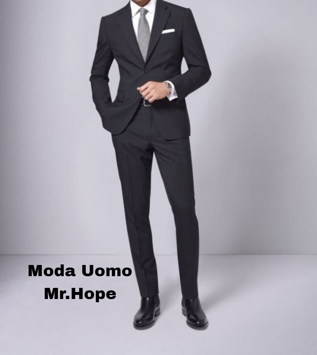 Abito tinta unita Grigio Medio – Moda Uomo