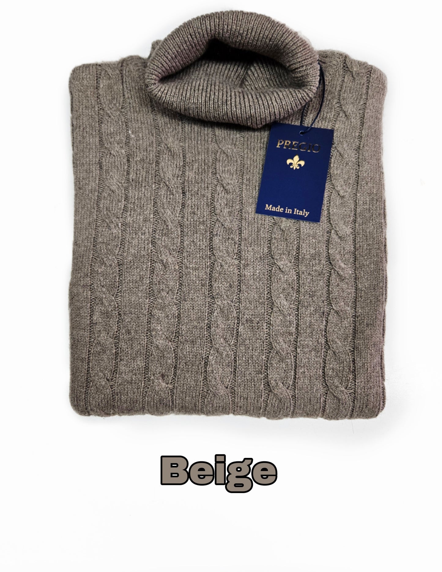Maglione con trecce Dolcevita