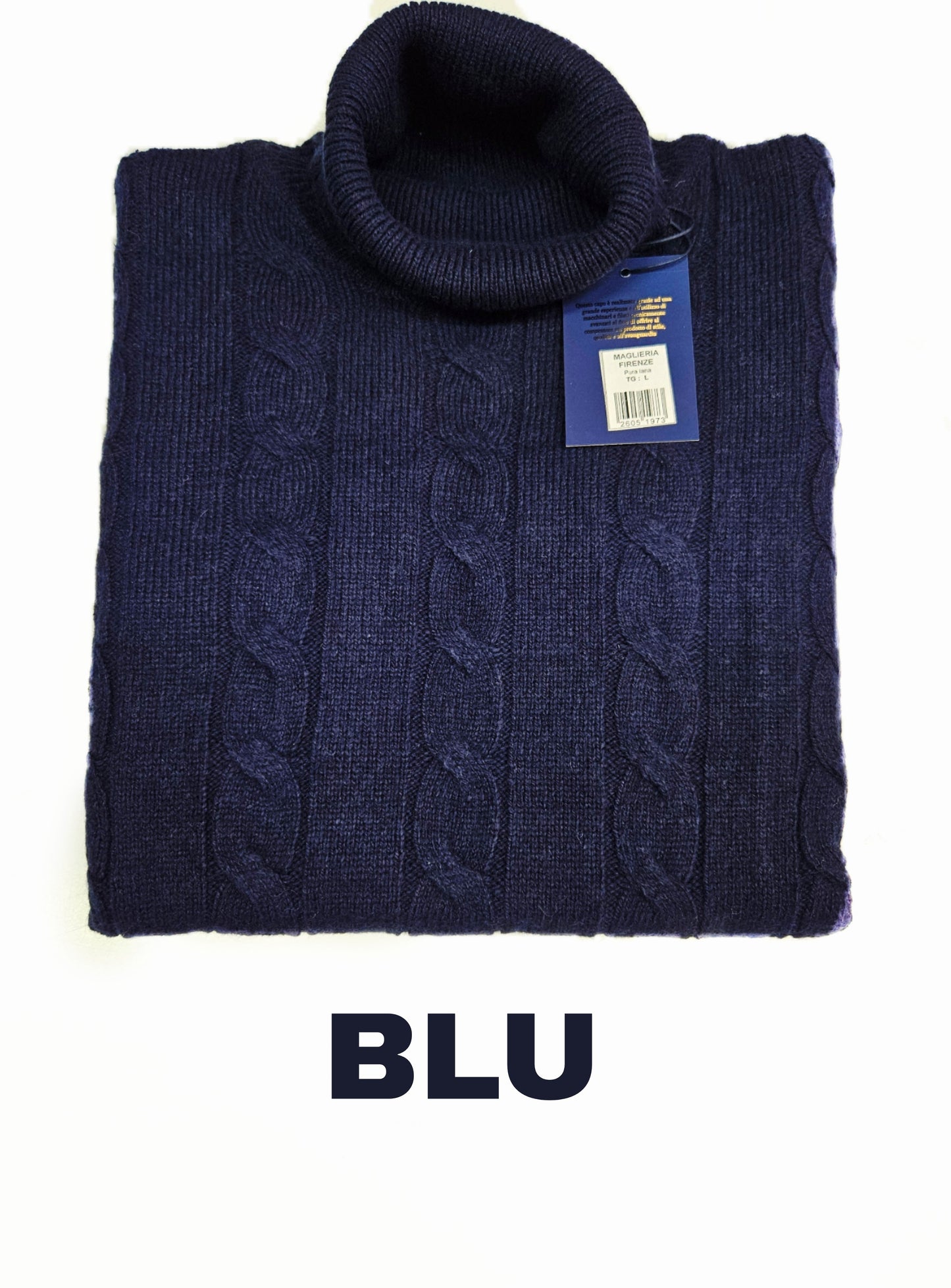 Maglione con trecce Dolcevita