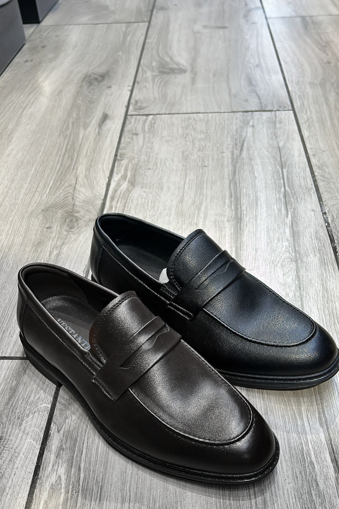 Scarpe pelle opaco nero mocassino
