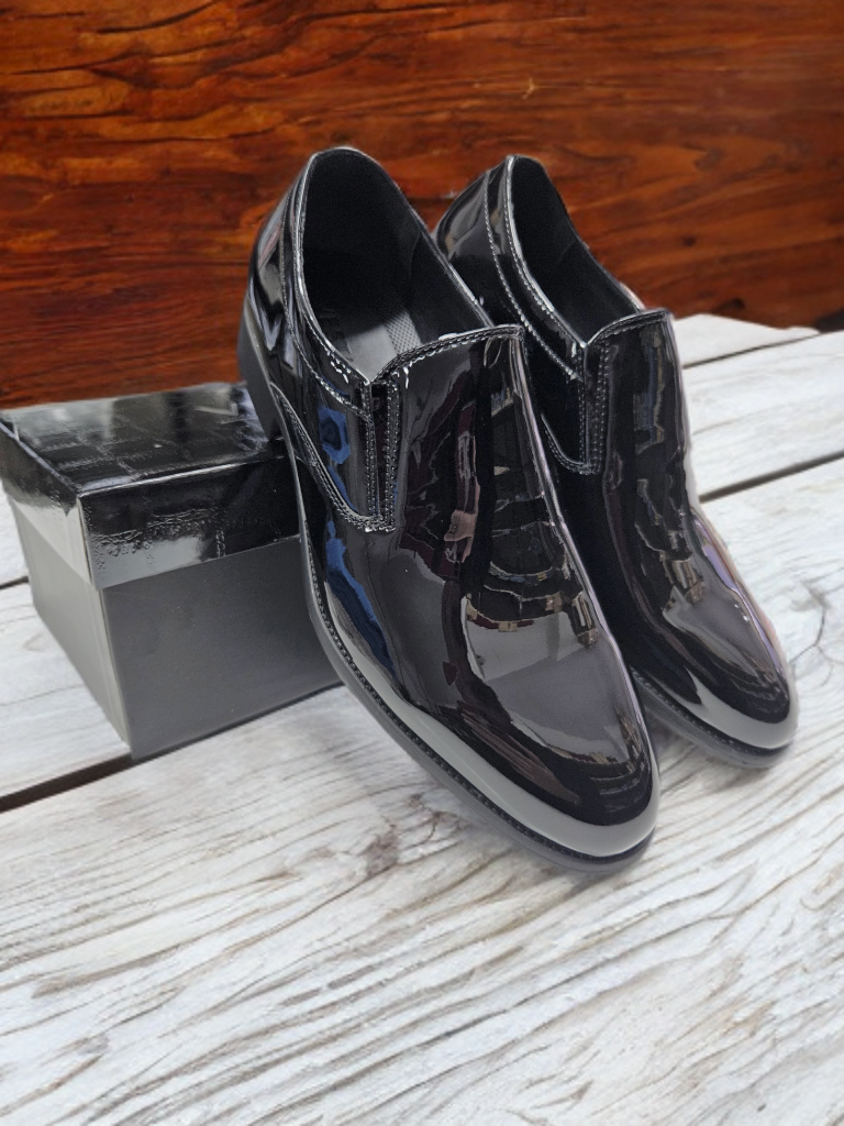 Scarpe cerimonia pelle nero senza lacci cerimonia