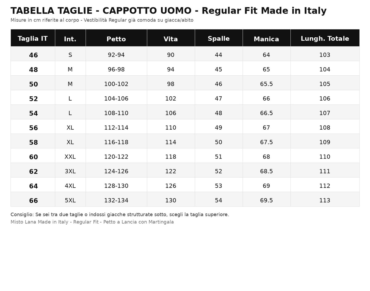 Cappotto Nero con martingala misto lana