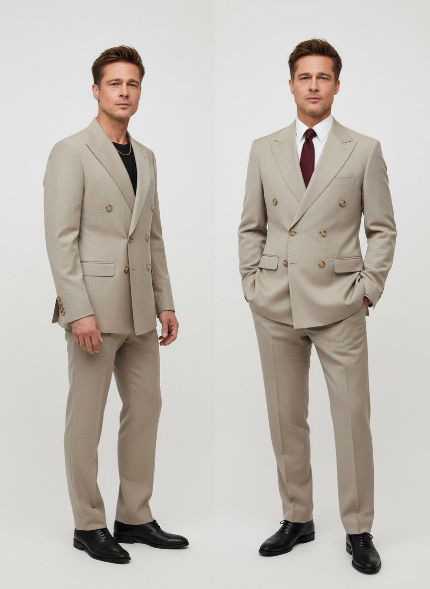 Abito doppiopetto Beige