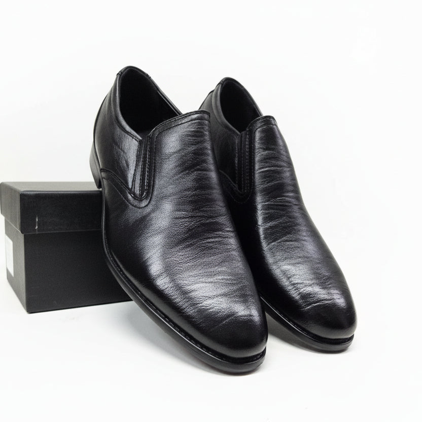 Scarpe Slip-On mocassino Uomo in Pelle Nera  - Made in Italy