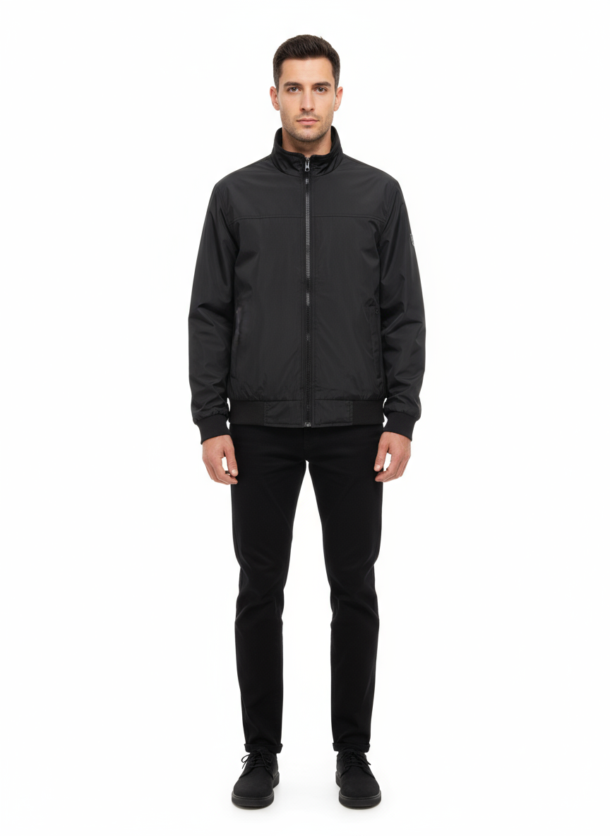 Giubbino leggero impermeabile Nero