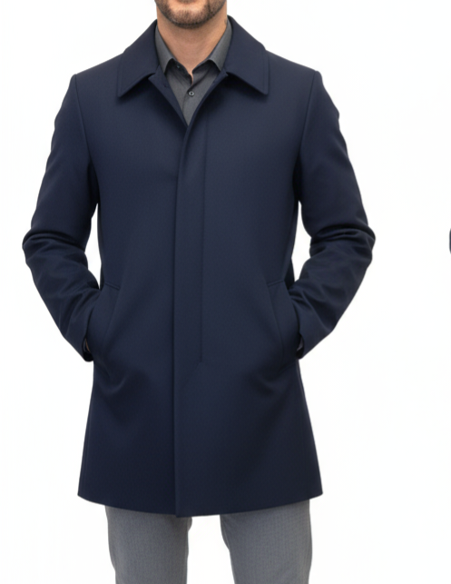 Trench tessuto tecnico modello fay Blu