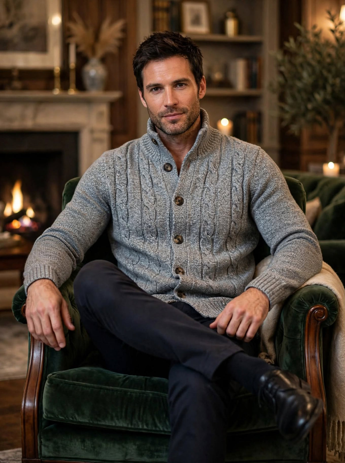 Maglione con trecce giacca BOTTONI