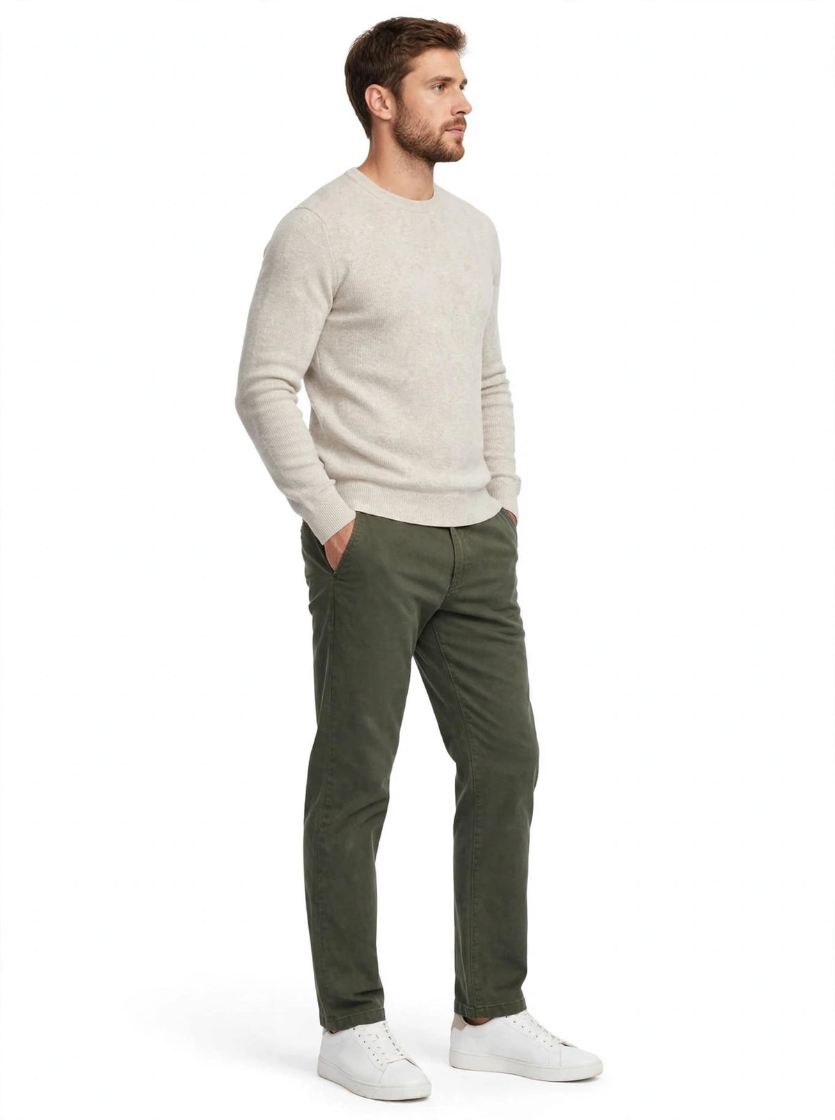 Pantalone cotone smerigliato Madeinitaly