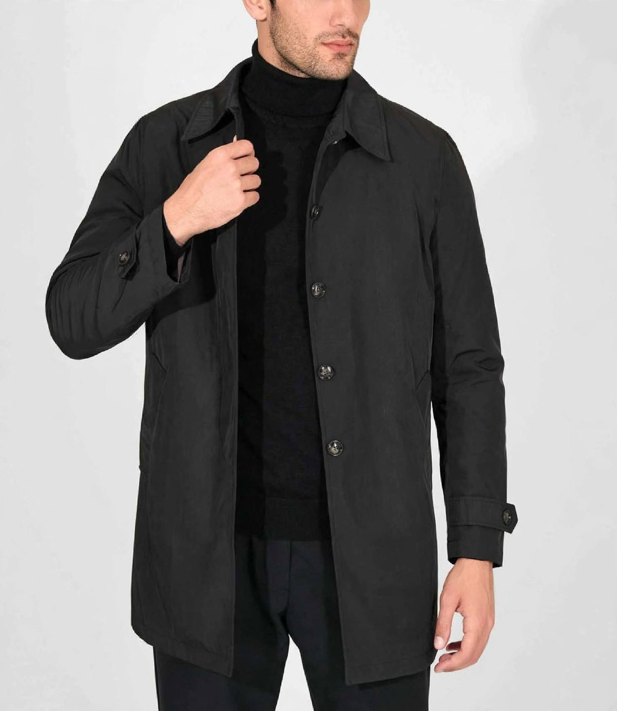 Trench tessuto tecnico modello fay Nero