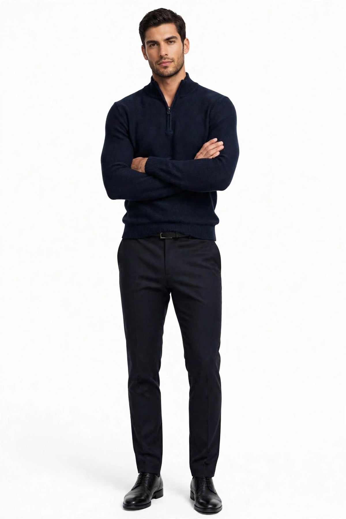 Maglione Uomo Lupetto Zip Chicco di Riso - Lambswool Firenze