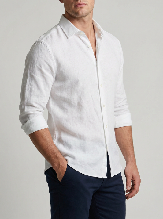 Camicie  lino sartoriali collo classico