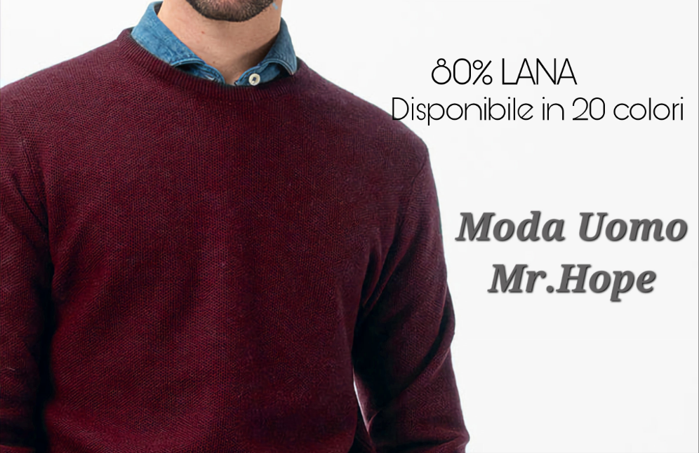 Maglione Girocollo Pura Lana LAMBSWOOL