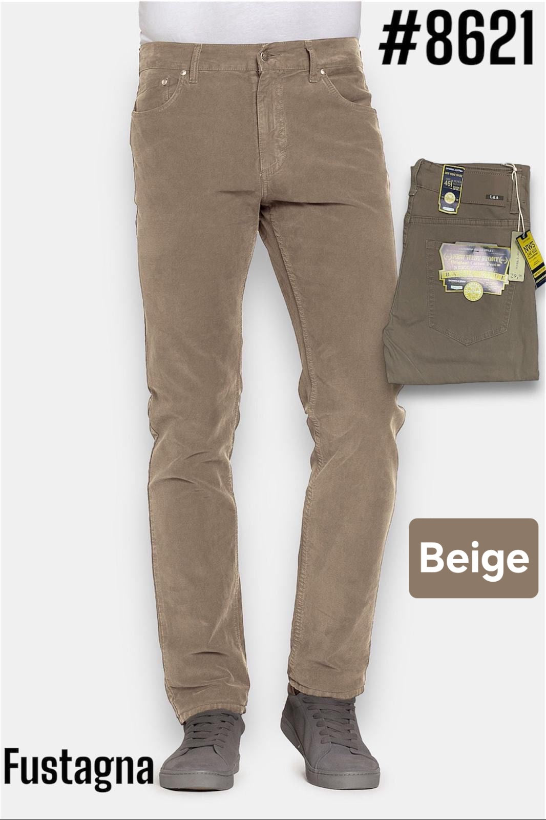 Pantalone chino smerigliato cotone 5 tasche