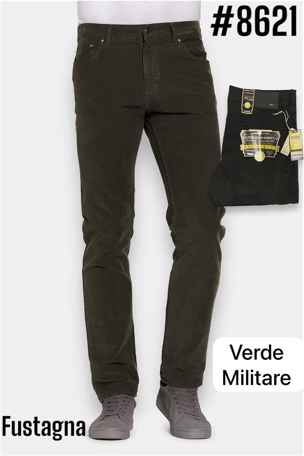 Pantalone chino smerigliato cotone 5 tasche