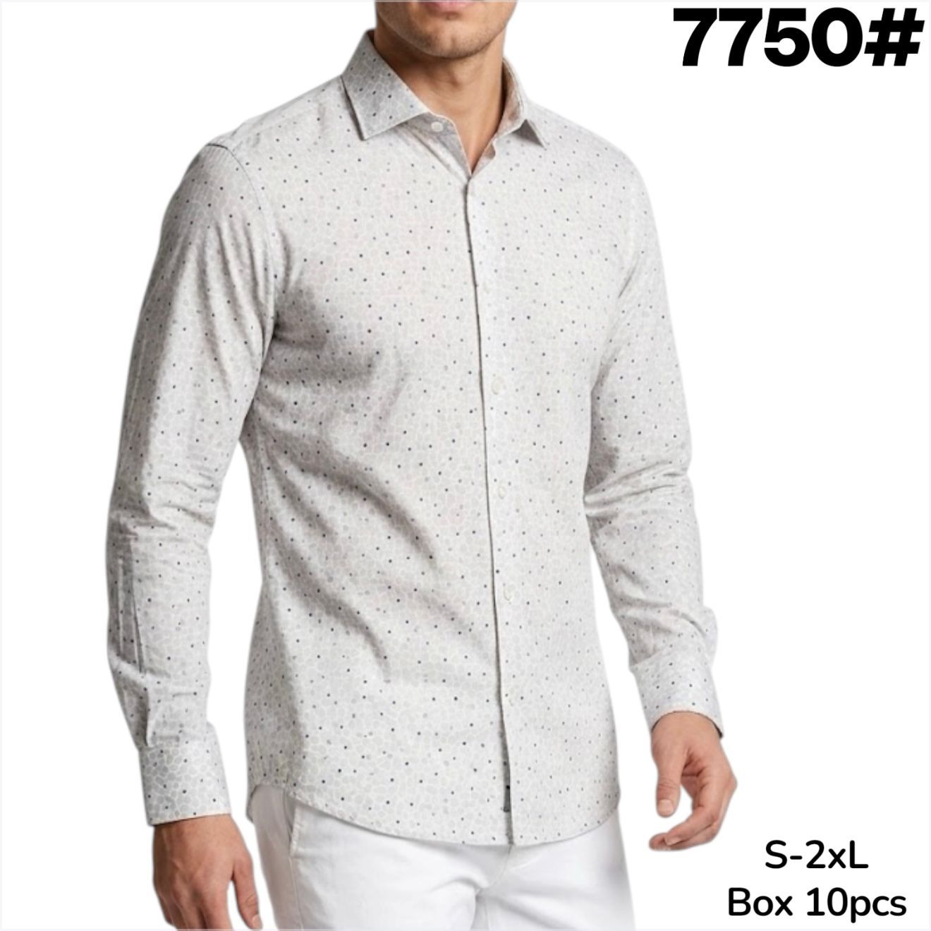 Camicia Slim Fit Fantasia Floreale Elasticizzata