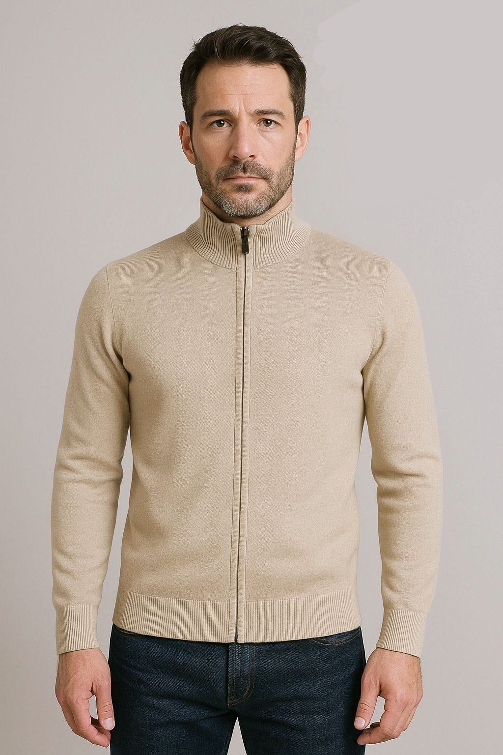 Maglia full zip slim