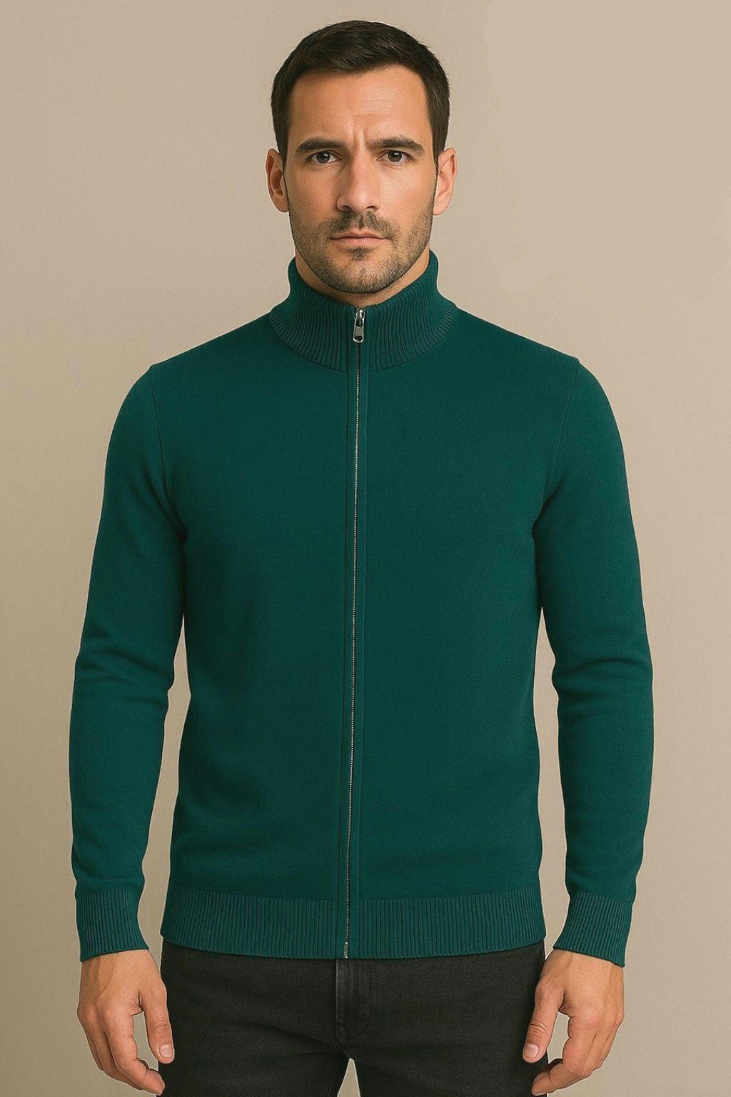 Maglia full zip slim