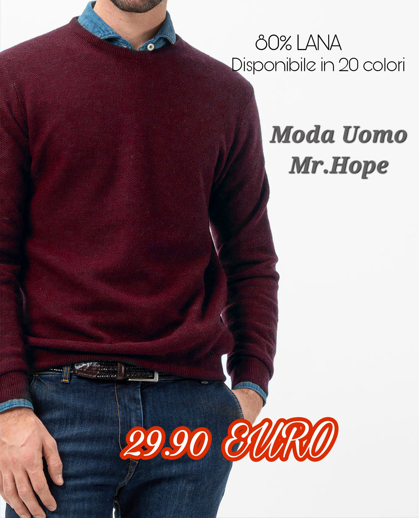 Maglione Girocollo Pura Lana LAMBSWOOL