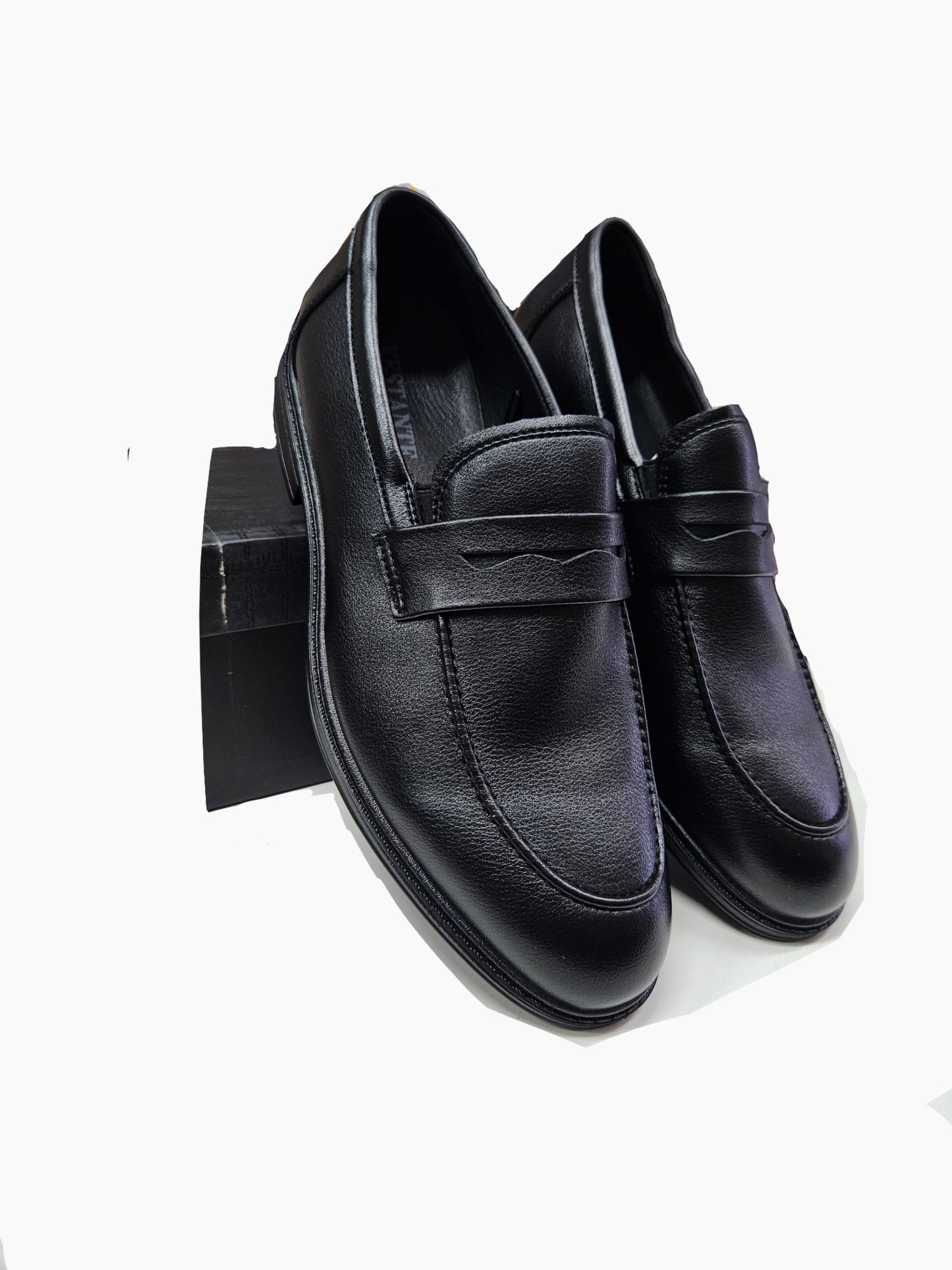 Scarpe pelle opaco nero mocassino