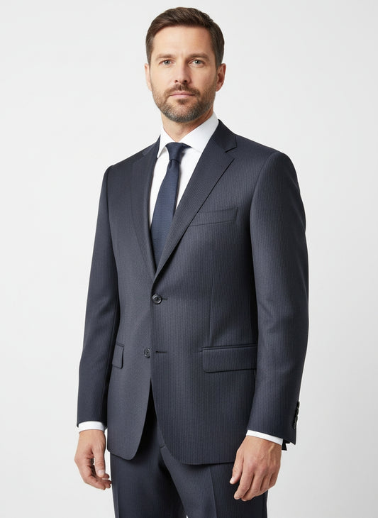 Abito Tasmania gessato blu navy