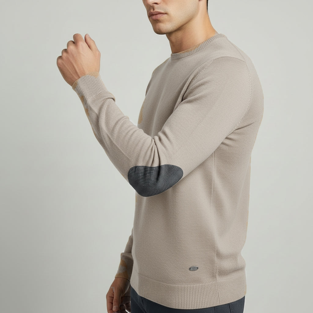 Maglia filo primavera con Toppe 100% cotone