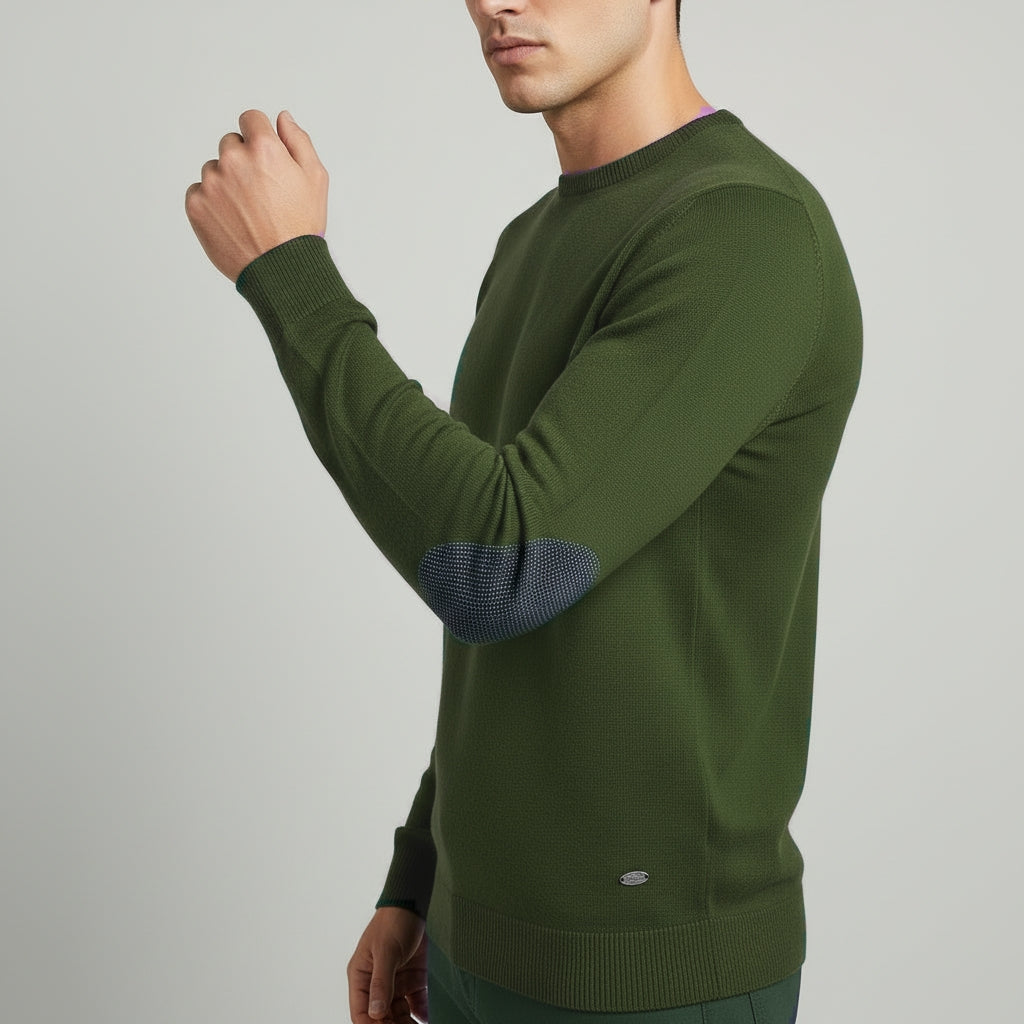 Maglia filo primavera con Toppe 100% cotone