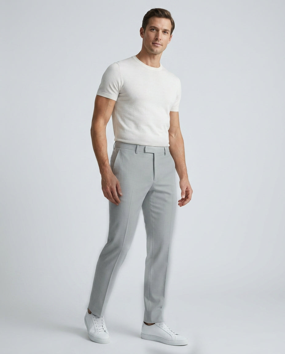 Pantalone taglio elegante classico slim elasticizzato