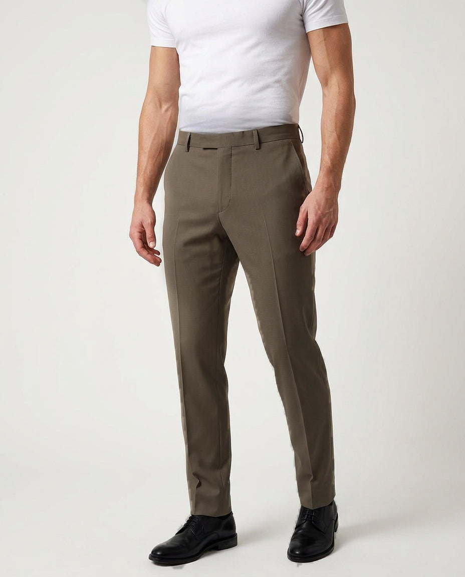Pantalone taglio elegante classico slim elasticizzato