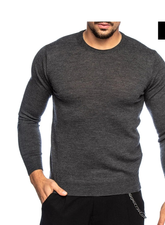 Maglia girocollo lana merinos calibrato