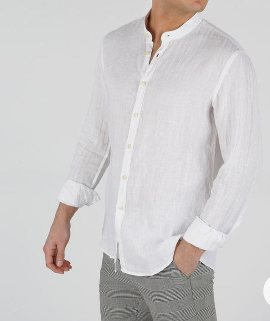 Camicia lino Collo koreana