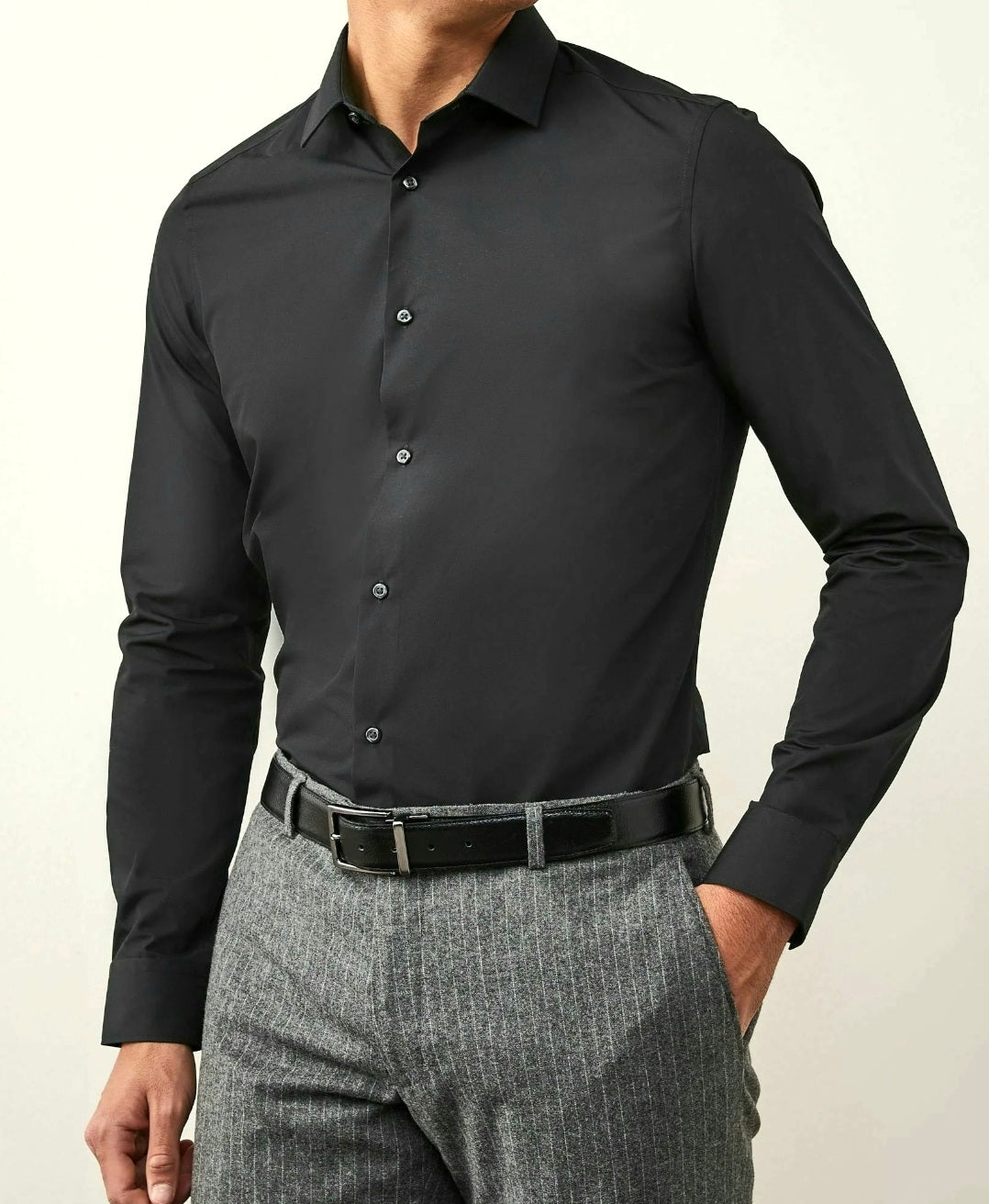 Camicia Nero 100% cotone Sartoriale