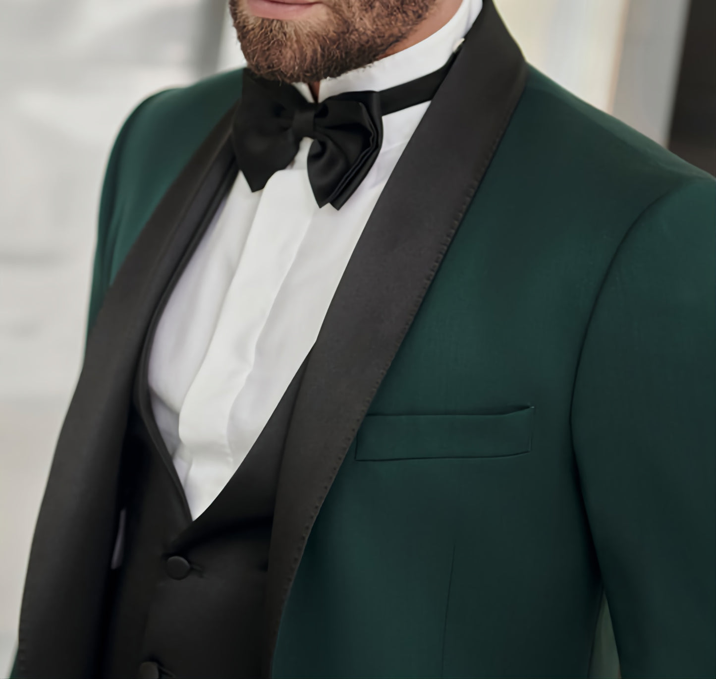 Abito smoking sciallato Verde inglese – Moda Uomo