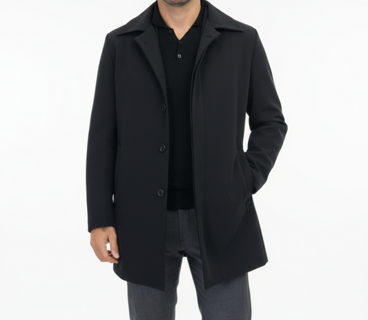 Trench tessuto tecnico modello fay Nero