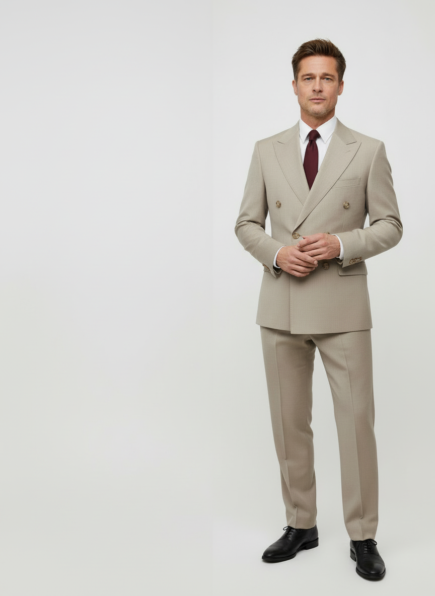 Abito doppiopetto Beige