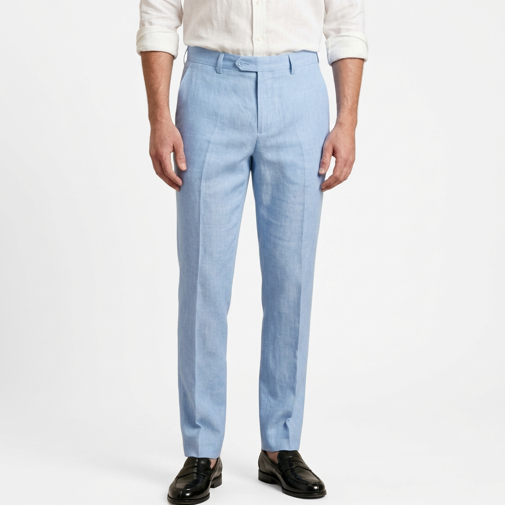 Pantalone lino slim elegante
