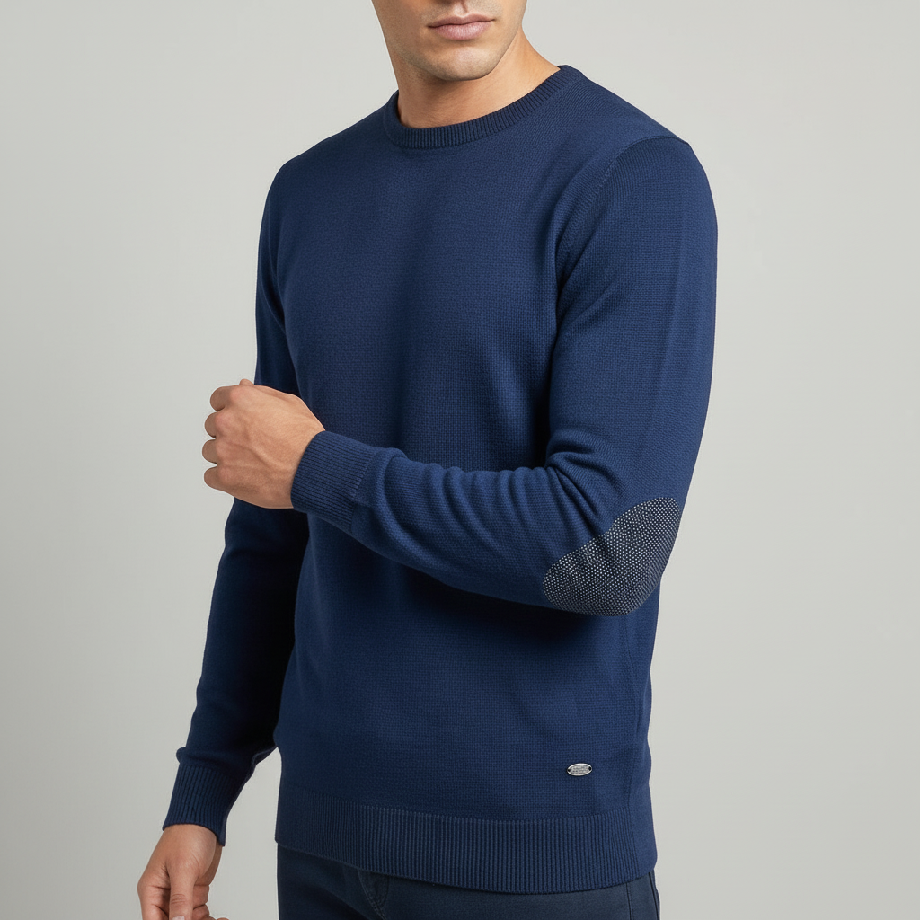 Maglia filo primavera con Toppe 100% cotone