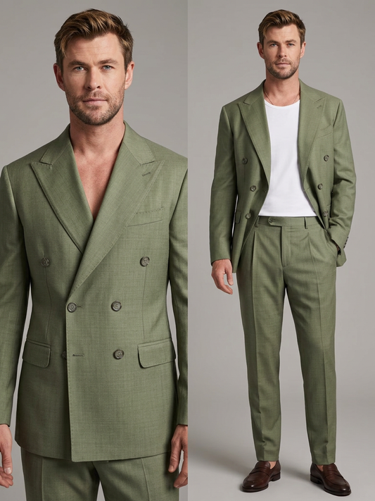 Abito doppiopetto Verde salvia