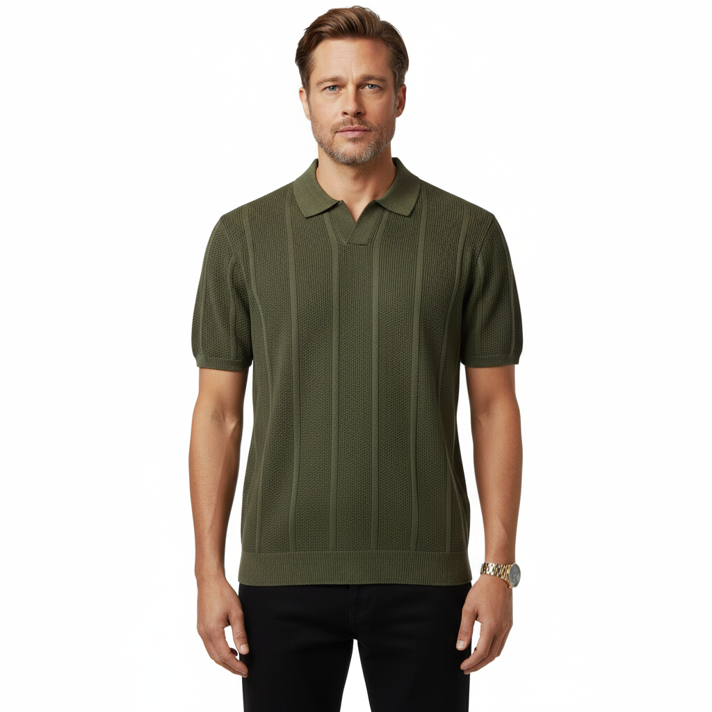 Polo in filo con Coste in 3 colori