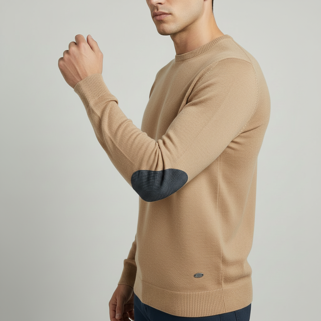 Maglia filo primavera con Toppe 100% cotone