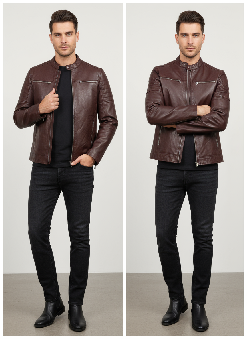 Giubbotto ecopelle Biker