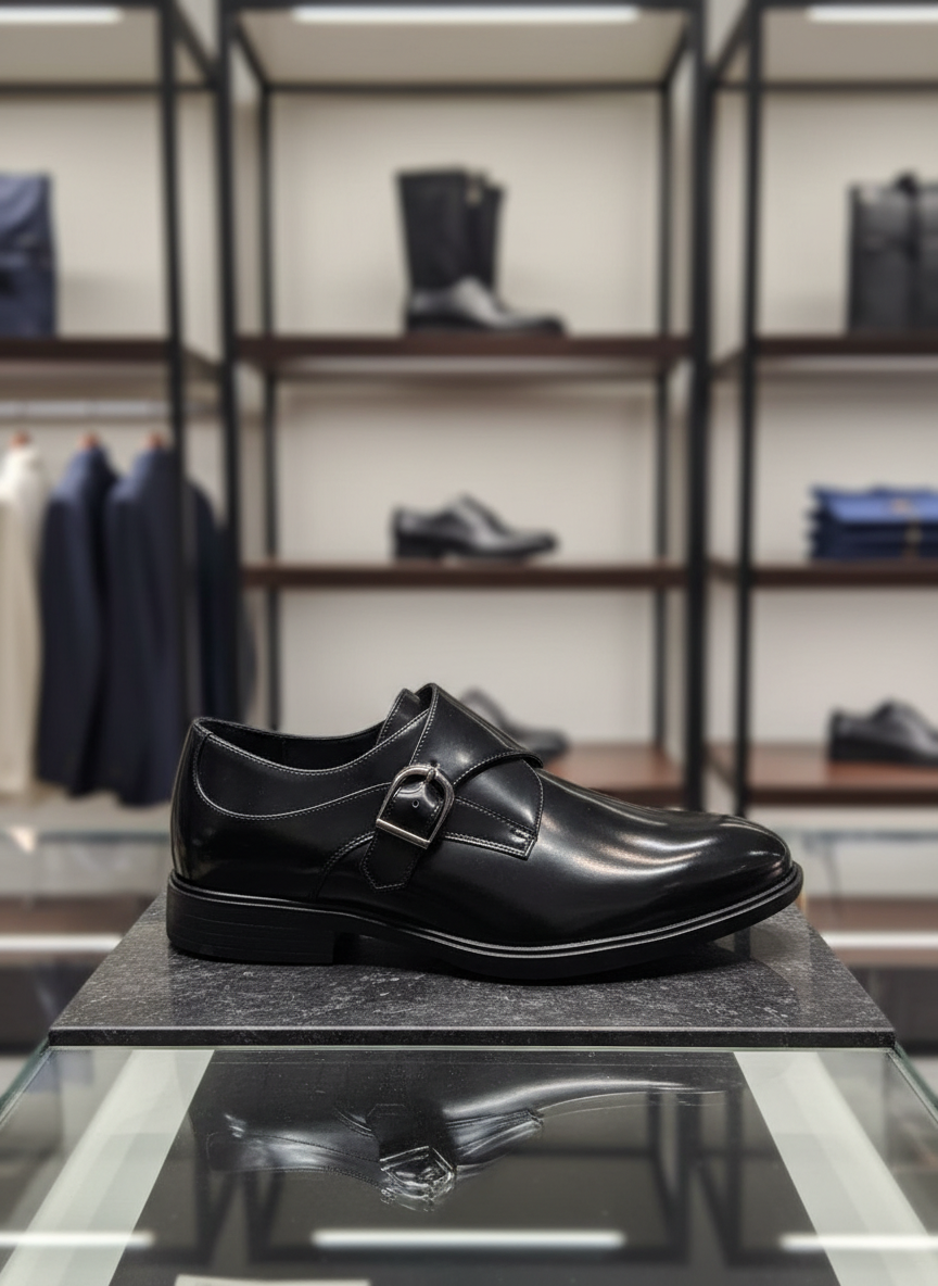 Scarpe eleganti nere con fibbia